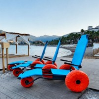 Engelli Plaj Sandalyesi 2 Tekerli Kolçaksız
